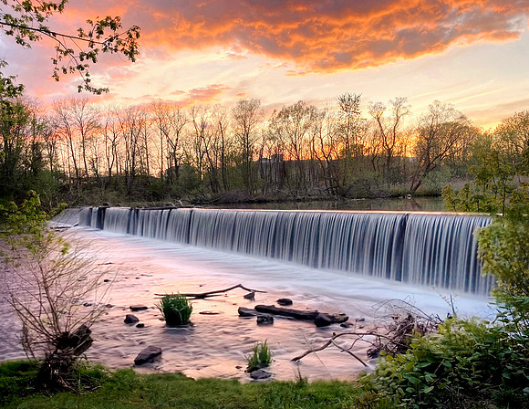 February - Sunset at the Falls