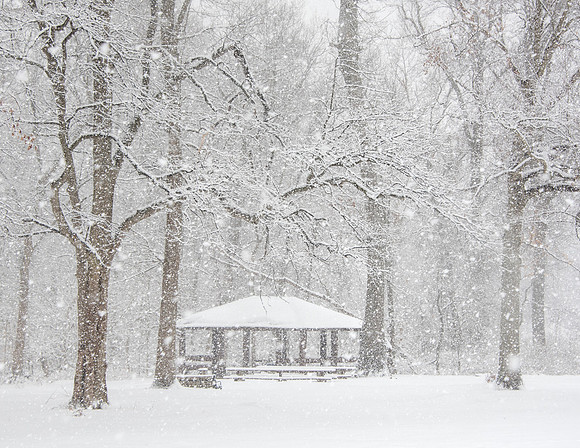 December - Picnic House in the Snow