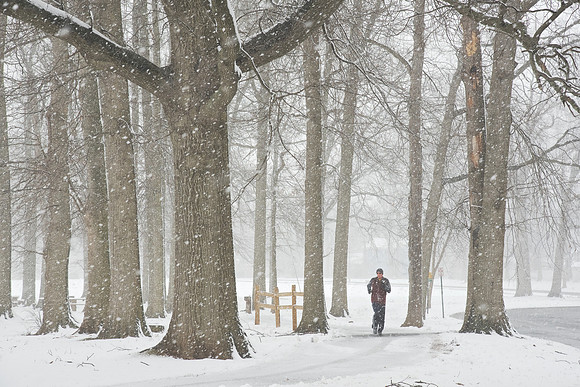 Runner in Rahway River Park