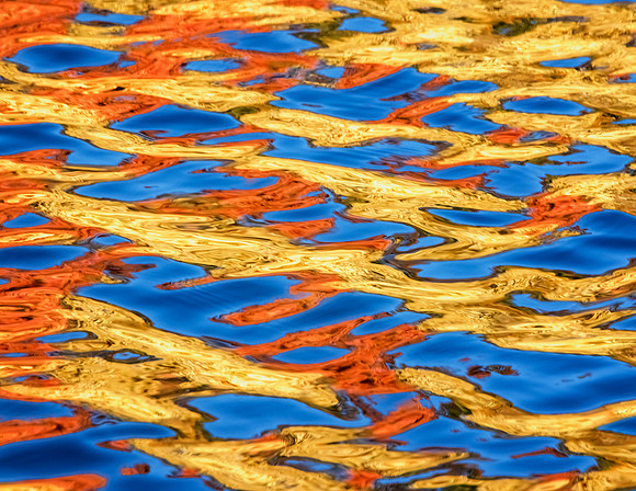 Water Weaving - Autumn Reflections "woven" by the wind - Mohawk Park