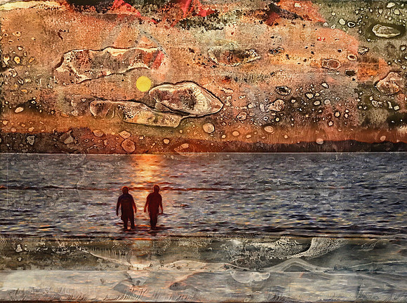 Wading at Sunset